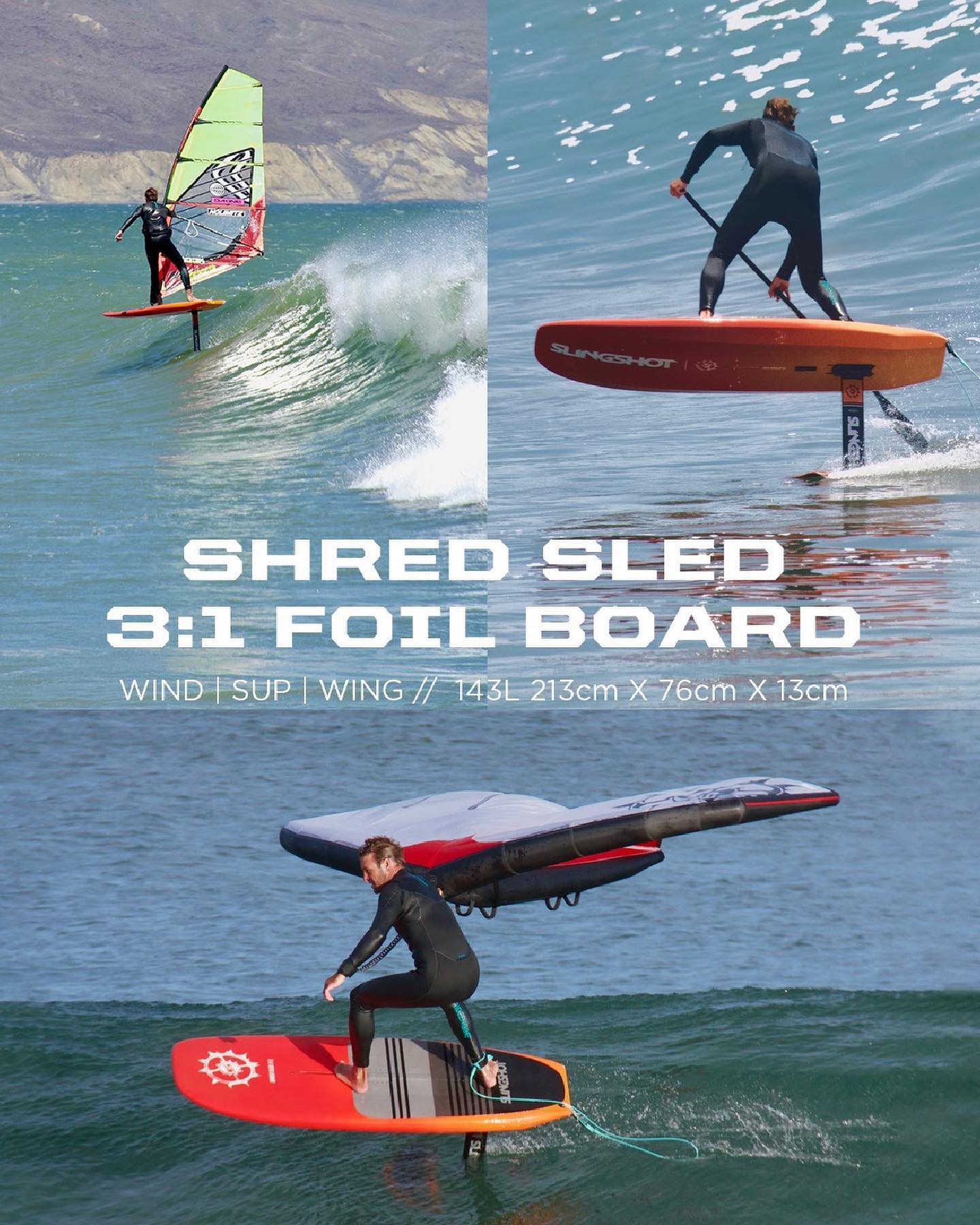 Slingshot Shred Sled 143 Foilboards - WIND - SUP - WING